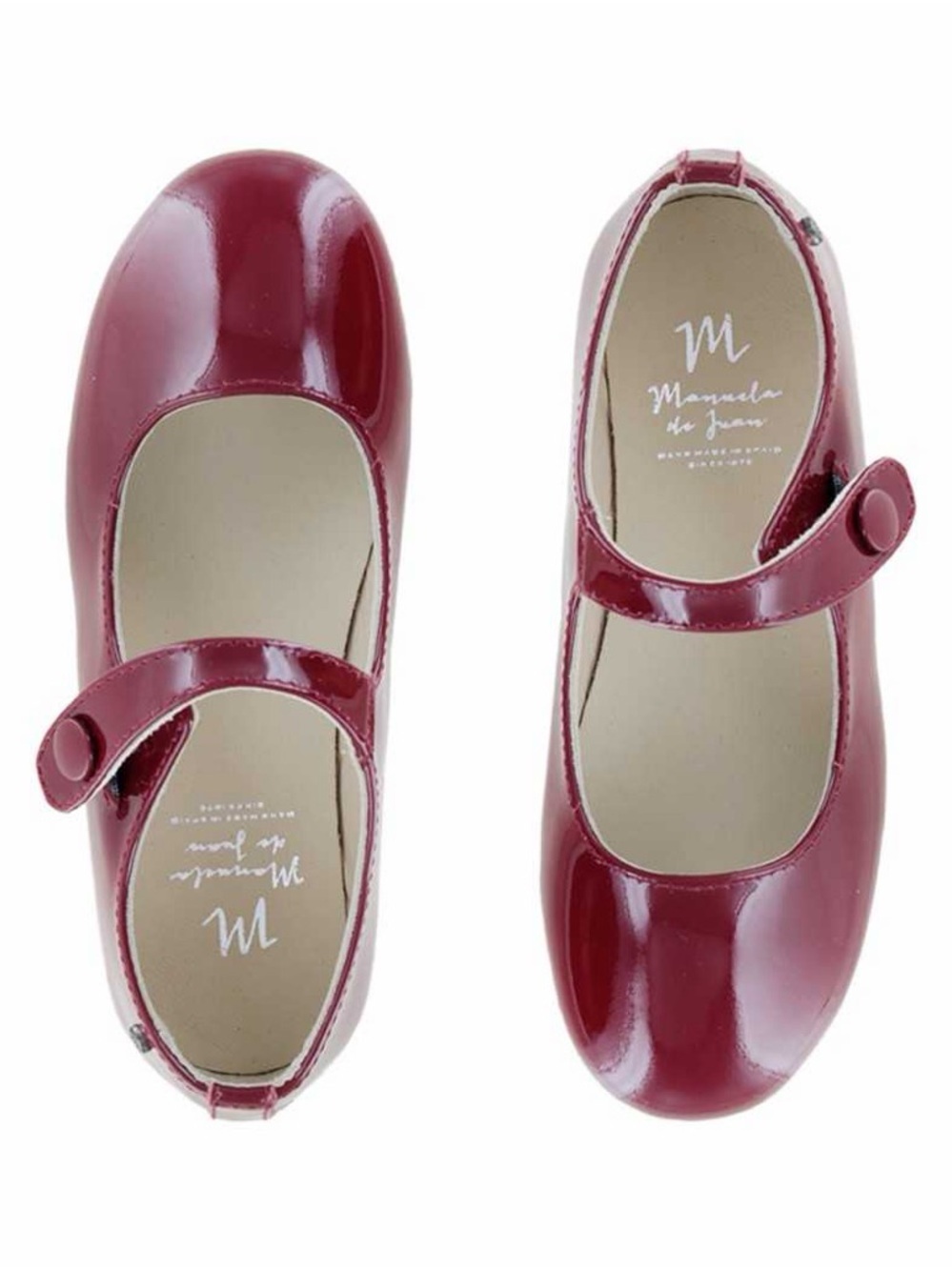 Manuela de Juan Mimi Carmen Patent Mary Jane Shoes Red EU 23 US 7 Spain